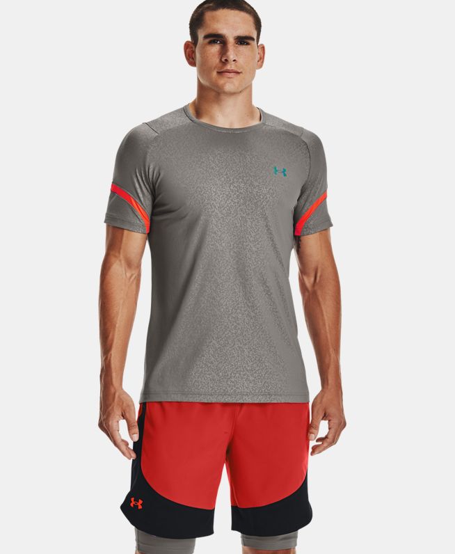男士UA RUSH HeatGear® 2.0 Emboss短袖T恤